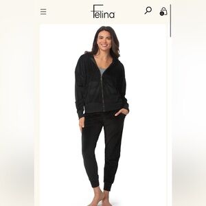 Black Velour Tracksuit